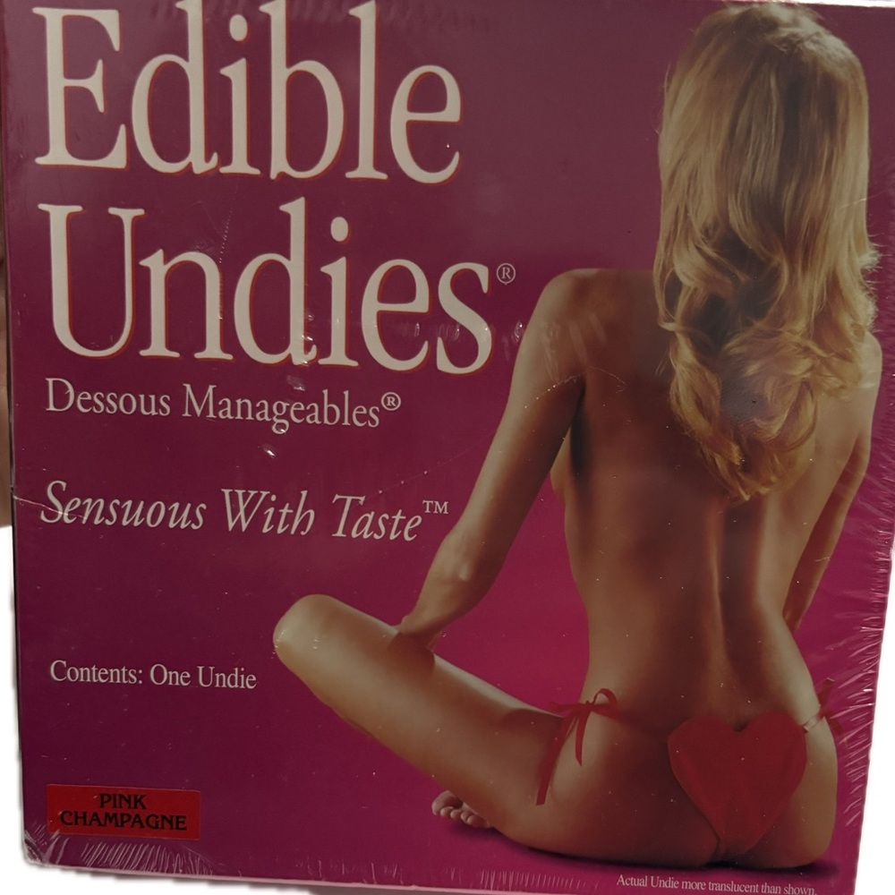 NWT❤️Edible💋Undies🔥Erotic🔥Sensual🔥Sensuous with taste💋Pink Champagne 💘